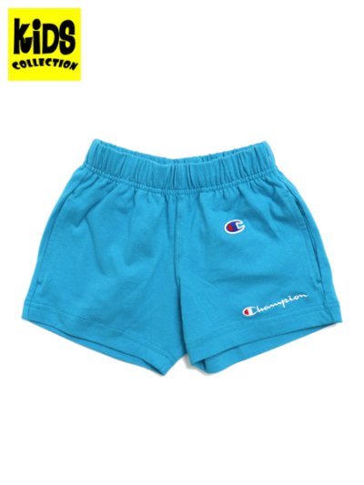 画像1: 【KIDS】CHAMPION KIDS US COTTON SHORTS-AQUA BLUE