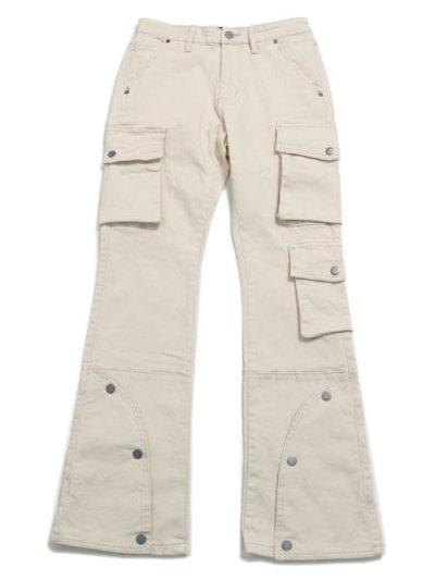 画像1: 【SALE】【送料無料】EPTM. CLEAN POCKET FLARE PANT CREAM