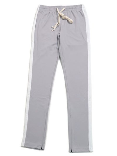 画像1: EPTM. LONG DRAWSTRING TRACK PANT GREY/WHITE