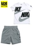 【SALE】【KIDS】NIKE KIDS NSW HBR CARGO SHORT SET-CARBON HTR