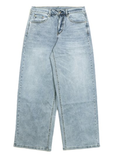 画像1: 【送料無料】PRO CLUB HW BAGGY FIT DENIM PANT LT STONEWASH