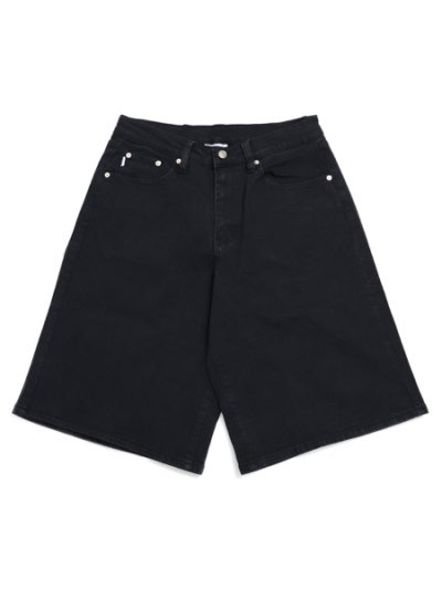 画像1: 【送料無料】PRO CLUB HW BAGGY FIT DENIM SHORT BLACK