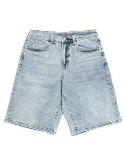 画像1: 【送料無料】PRO CLUB HW RELAXED FIT DENIM SHORT LT STONEWASH