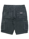 【送料無料】TRUE RELIGION BIG T CARGO SHORTS JET BLACK