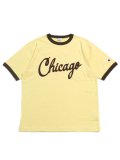 CHAMPION US COTTON RINGER TEE CHICAGO PALE YELLOW