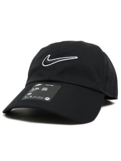 画像1: NIKE CLUB CB SWOOSH L CAP-BLACK/BLACK