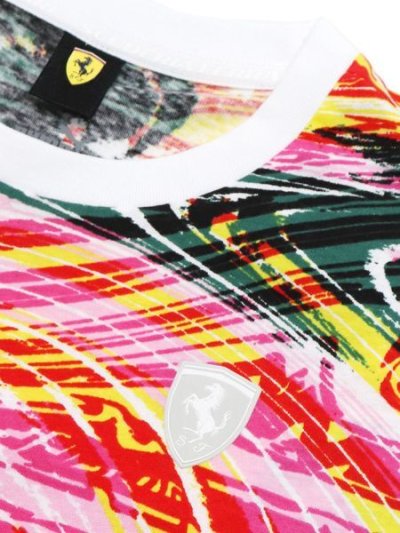 画像3: 【SALE】PUMA FERRARI RACE CREW TEE-SPEED YELLOW AOP