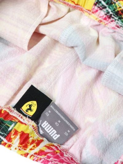 画像5: 【SALE】PUMA FERRARI RACE CREW SHORT-SPEED YELLOW AOP
