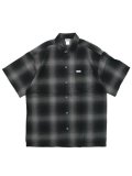 CALTOP FL PLAID S/S SHIRT BLACK/CHARCOL