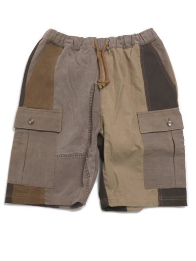 画像2: 【送料無料】MR.REMAKE MAN REMAKE CARGO SHORTS BROWN ASSORT