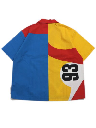 画像2: 【SALE】PUMA BMW MMS WOVEN CALDER SHIRT-POP RED AOP