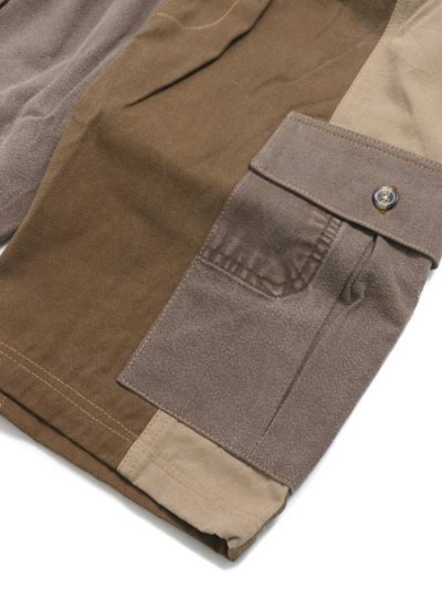 画像5: 【SALE】MR.REMAKE MAN REMAKE CARGO SHORTS BROWN ASSORT