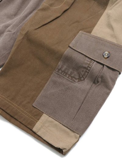 画像5: 【送料無料】MR.REMAKE MAN REMAKE CARGO SHORTS BROWN ASSORT