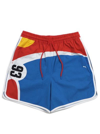 画像1: 【送料無料】PUMA BMW MMS WOVEN CALDER SHORT-POP RED AOP