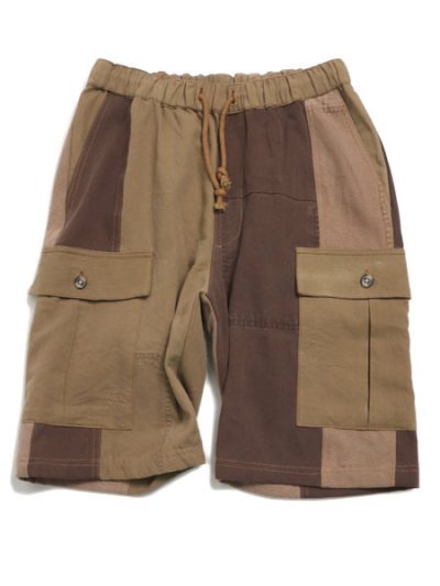 画像2: 【送料無料】MR.REMAKE MAN REMAKE CARGO SHORTS BROWN ASSORT