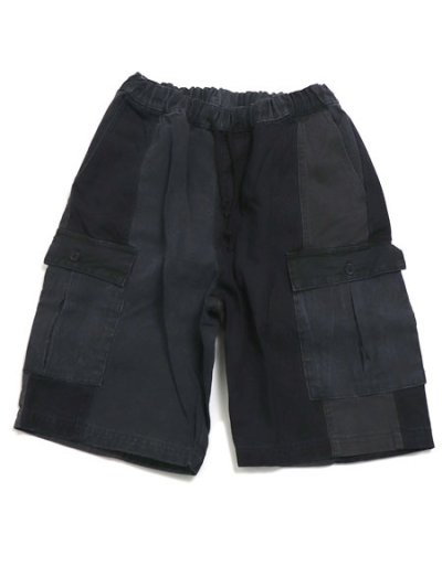 画像2: 【送料無料】MR.REMAKE MAN REMAKE CARGO SHORTS BLACK ASSORT