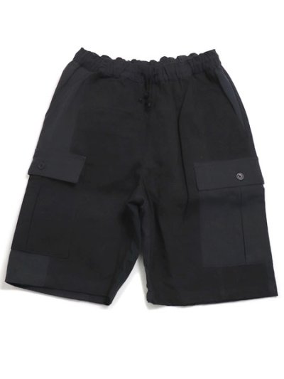 画像2: 【送料無料】MR.REMAKE MAN REMAKE CARGO SHORTS BLACK ASSORT