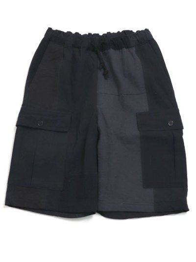 画像2: 【送料無料】MR.REMAKE MAN REMAKE CARGO SHORTS BLACK ASSORT