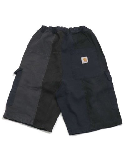 画像1: 【送料無料】MR.REMAKE MAN REMAKE CARGO SHORTS BLACK ASSORT