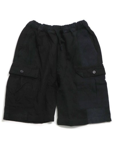 画像2: 【SALE】MR.REMAKE MAN REMAKE CARGO SHORTS BLACK ASSORT