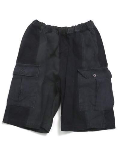 画像2: 【送料無料】MR.REMAKE MAN REMAKE CARGO SHORTS BLACK ASSORT