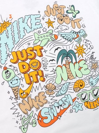 画像3: 【SALE】【KIDS】NIKE KIDS DOODLEVISION TEE-WHITE