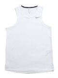 NIKE DF MILER TANK-WHITE/REFLECT SILVER