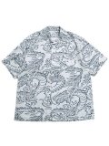 【SALE】SCHOTT HAWAIIAN SHIRT DRAGON WHITE