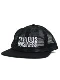 WHIMSY SOCKS SO SO SERIOUS MESH CAP BLACK