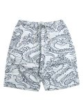 【送料無料】SCHOTT HAWAIIAN SHORTS DRAGON WHITE