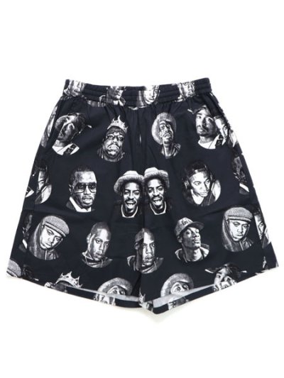 画像1: 【SALE】【送料無料】Rap Attack LEGENDS RAPPER SHORTS BLACK