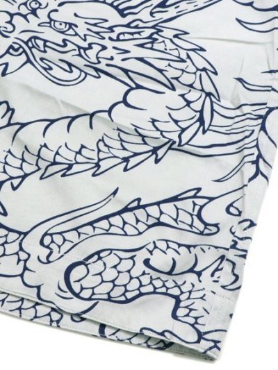 画像5: 【SALE】SCHOTT HAWAIIAN SHORTS DRAGON WHITE