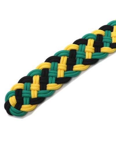 画像3: RAISE8 APPAREL BRAID BELT JAMAICA BLACK/GREEN/YELLOW