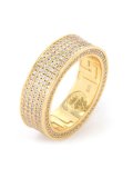 【送料無料】KING ICE 5-ROW INFINITY GOLD VERMEIL RING