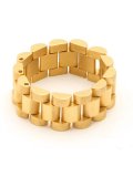 KING ICE ROLEX LINK GOLD RING