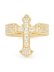 画像2: 【送料無料】KING ICE FLEUR DE LIS CROSS GOLD VERMEIL RING (2)