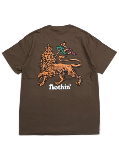 画像1: 【SALE】NOTHIN' SPECIAL LION OF JUDAH POCKET TEE BROWN