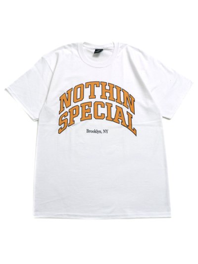 画像1: 【SALE】NOTHIN' SPECIAL COLLEGE LOGO TEE WHITE