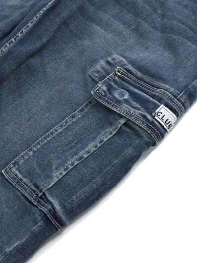 画像6: 【送料無料】PRO CLUB HW RELAXED FIT DENIM CARGO PANT DK STW