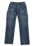【送料無料】PRO CLUB HW RELAXED FIT DENIM CARGO PANT DK STW