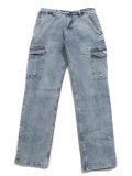 【送料無料】PRO CLUB HW RELAXED FIT DENIM CARGO PANT LT STW