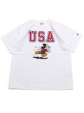 【SALE】CHAMPION RW 9.4oz JERSEY TEE USA MICKEY-WHITE