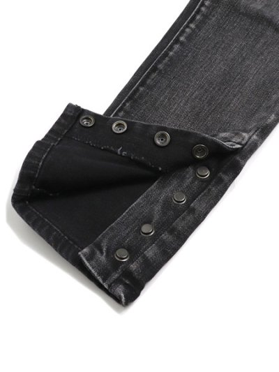 画像7: 【SALE】【送料無料】mnml M588 SNAP SLIM DENIM WASHED BLACK
