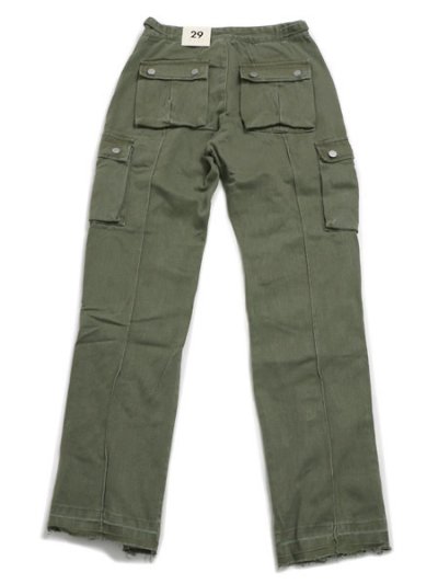 画像2: 【SALE】【送料無料】mnml FRONT ZIP FLARE CARGO PANTS OLIVE
