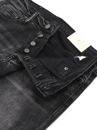 画像4: 【SALE】【送料無料】mnml M588 SNAP SLIM DENIM WASHED BLACK
