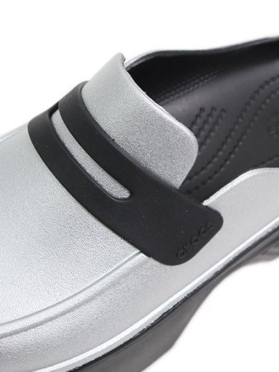 画像5: 【SALE】crocs STOMP METALLIC LOAFER SILVER/BLACK