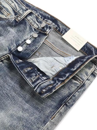 画像4: 【SALE】【送料無料】mnml M588 SNAP SLIM DENIM VINTAGE BLUE