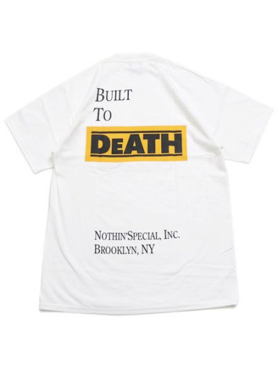 画像1: 【SALE】NOTHIN' SPECIAL BUILT TO DeATH POCKET TEE WHITE
