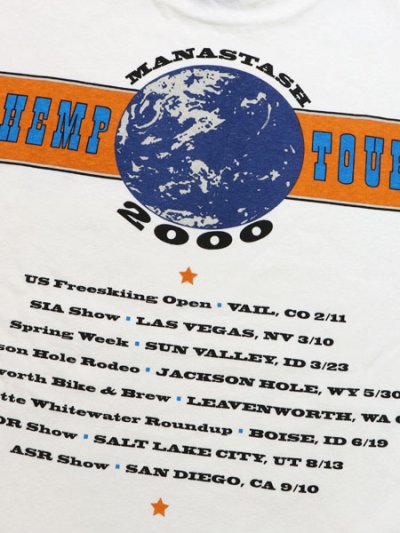 画像4: 【SALE】MANASTASH HEMP L/S TEE HEMP TOUR 2000 WHITE