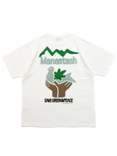 画像1: 【SALE】MANASTASH CiTee PIGION TEE WHITE